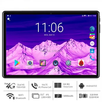 

LSKDZ Newst Tablets 10 inch Android 9.0 Tablet PC 1280x800 IPS Octa Core 3GB RAM 32GB ROM 4G FDD LTE Network 5G WiFi