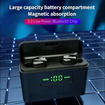 

Mini Wireless Bluetooth 5.0 Headset Noise Reduction Stereo Headset with Microphone Sports Game Earplugs for iphone Xiaomi Huawei