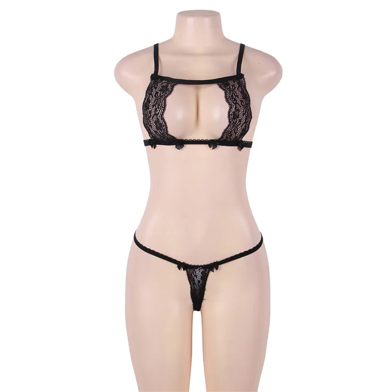 Ohyeahlady New Arrival Sexy Backless Lingerie Femme Seductive Lace Vogue Bra and Thong Set Delicate Hollow Ropa Interior RJ80428