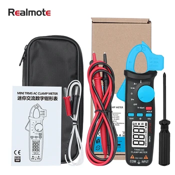 

Realmote Mini Digital Only Clamp Meters True RMS Auto Range Multimeter AC/DC Current Voltage