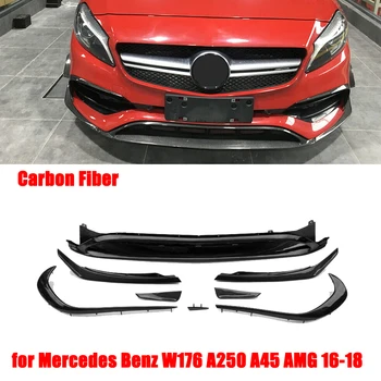 

8pcs Front Bumper Lip Splitter for Mercedes Benz W176 A250 A45 AMG 2016-2018