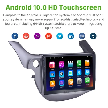 

Harfey Car Android 10.0 GPS Radio 2Din HD 10.1" Stereo Wifi for Honda Fit Multimedia Player Touchscreen support DVR OBD2 RDS 2G