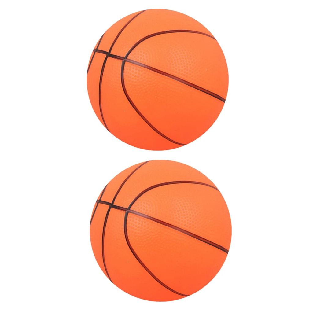2pcs Mini Basketball Pet Dog Toy Bouncy Ball Park Garden Outdoor Toys Orange