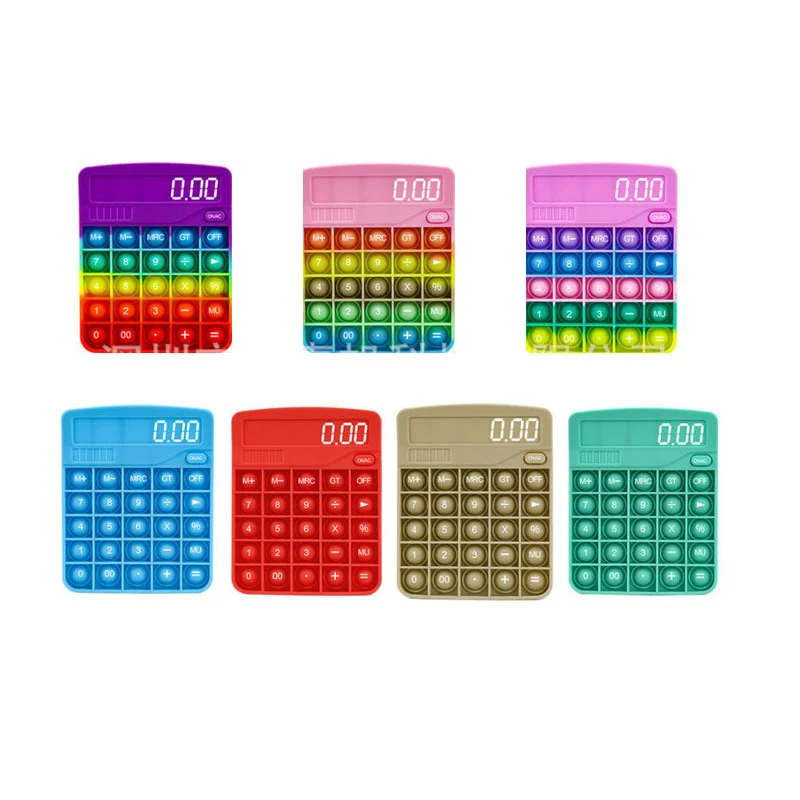 New Fidget Toys Decompression Artifact Anime Poped Control Pioneer Calculator Rainbow Color Silicone Puzzle Kids | Игрушки и хобби