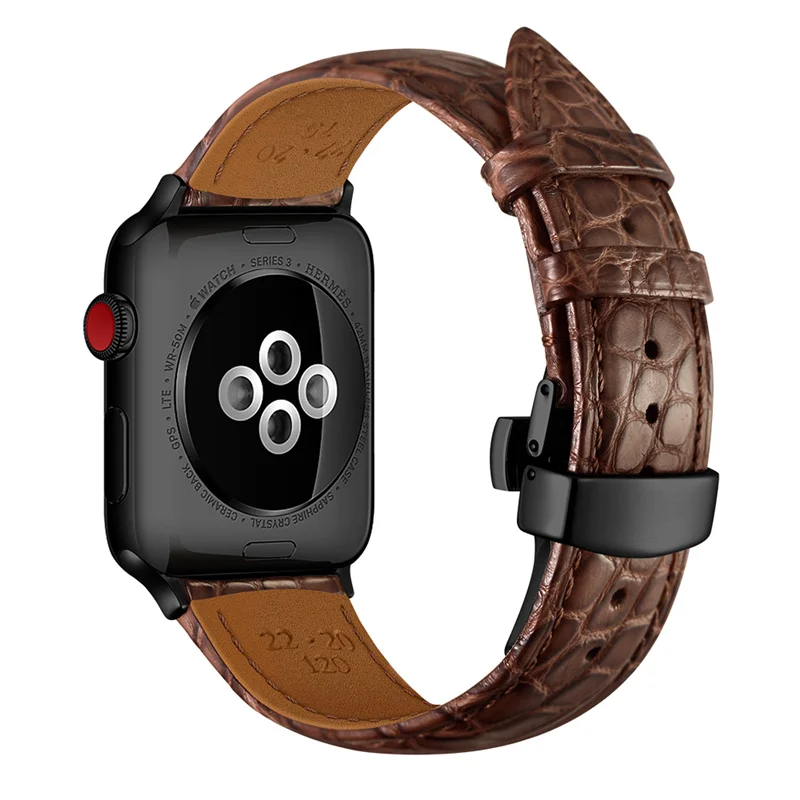 ASHEI роскошный ремешок из натуральной кожи для часов Apple Watch Band Series 4 44 мм 40 мм ремешок для часов с пряжкой для iWatch 42 мм 38 м