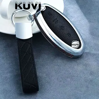 

Leather Car Key Case For Nissan Versa Maxima Altima Rogue Armada Sentra Murano Infiniti FX35 QX60 Remote Protect Cover Keys Bag