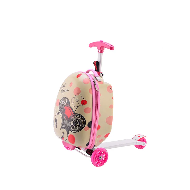 Детский чехол для скутера, чехол для хранения на колесиках, чехол для багажа, Скейтборда для детей, переноска для детей, чехол для коляски, игрушка на колесиках - Цвет: Minnie