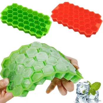 

37 Cubes DIY Kitchen Utensils Storage Containers Ice Ice Maker Honeycomb Kitchen Cube Bee Silicone Tray Tool Mold Ice Simul N6O0