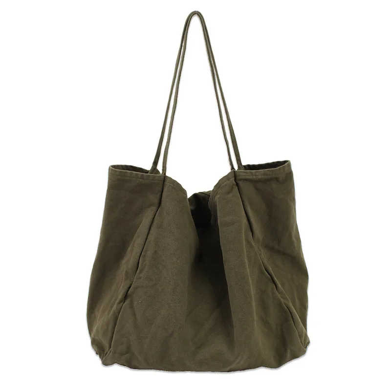 New Version Simple Large Capacity Canvas Bag Fashion Shoulder Leisure Cloth HandbagFree Shipping | Багаж и сумки