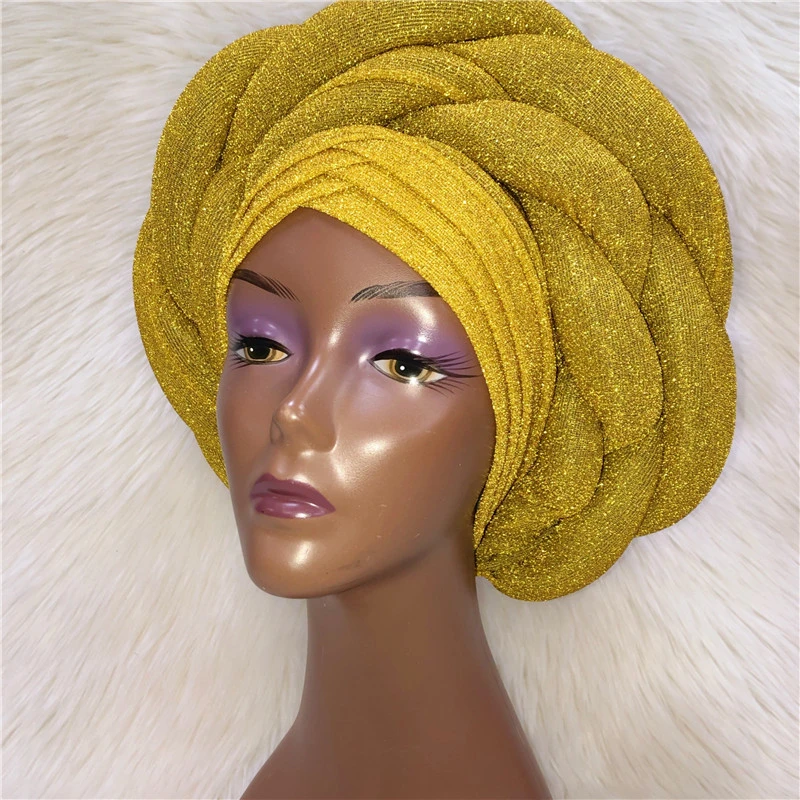 New Turban Cap Big Size Women Turban Cap For African Hats Nigerian Turban  Gele Best Selling Auto Gele - Fabric - AliExpress