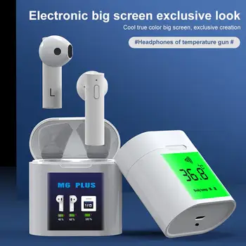 

M6plus 5.0TWS Earbuds Sport Earphone Handsfree Wireless Headset Mini ouch Thermometer Wireless Sports Binaural Earphone