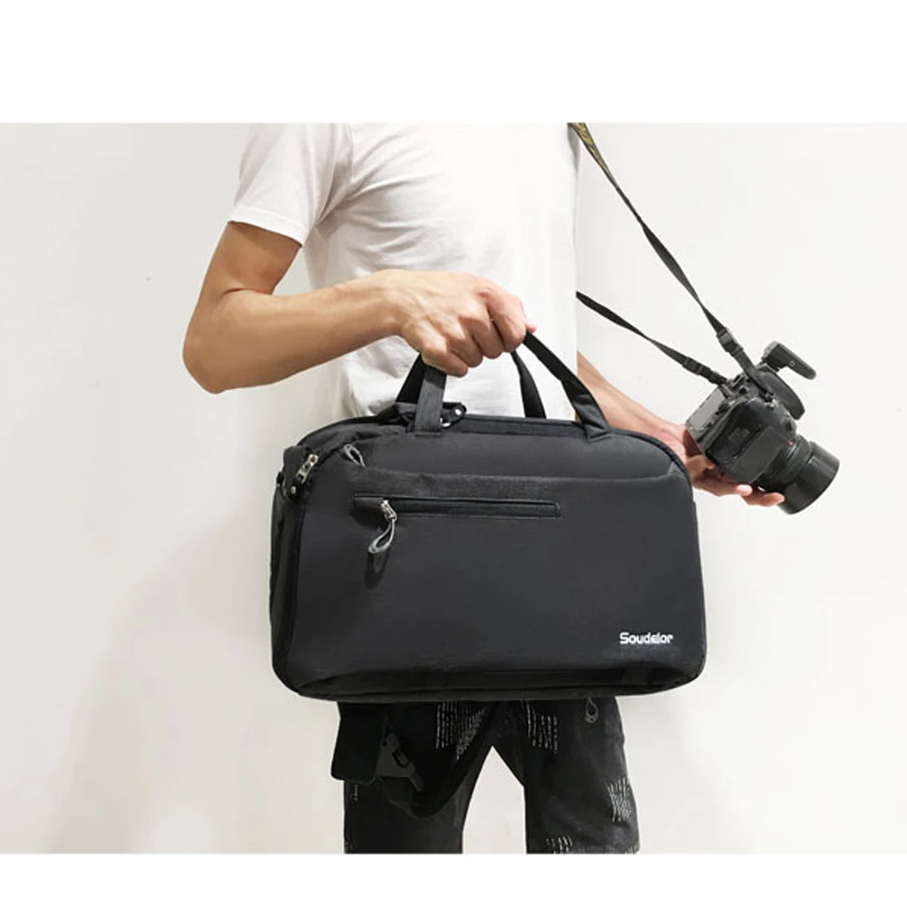 

Large Capacity Backpack Shoulder DSLR Camera Bag Case for Canon 750D 100D 600D 1300D M100 M50 For Nikon D810 D850 D80 D90 Black