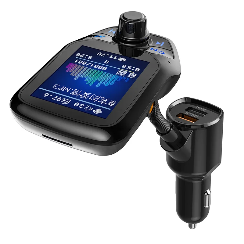 T43 автомобильное крепление Bluetooth MP3 многофункциональный большой цветной экран QC3.0 Bluetooth автомобильное зарядное устройство без потерь автомобильное крепление Bluetooth Pla