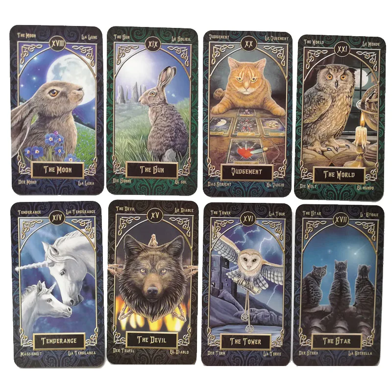 Tarot-familiars-Cards-lisa-parker-Board-Game-Deck-Spanish-divination-game-78-Cards