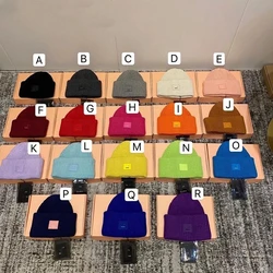 22AC Studios Smiling face Beanie Skull Caps knitted Cashmere Eye Warm Couple Lovers Acne Hats Tide Street Hip-hop Wool Cap Adult