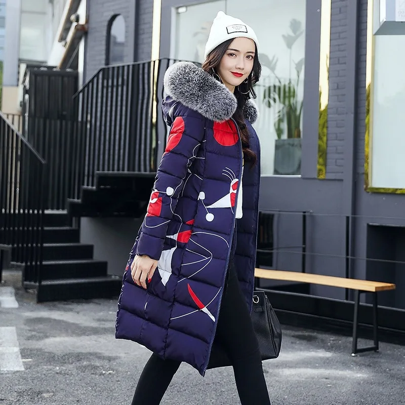 

Large Size Thick Reversible down Jacket Cotton-padded Clothes Women's Mid-length Cotton-padded Clothes Fashion Cotton-padded Jac