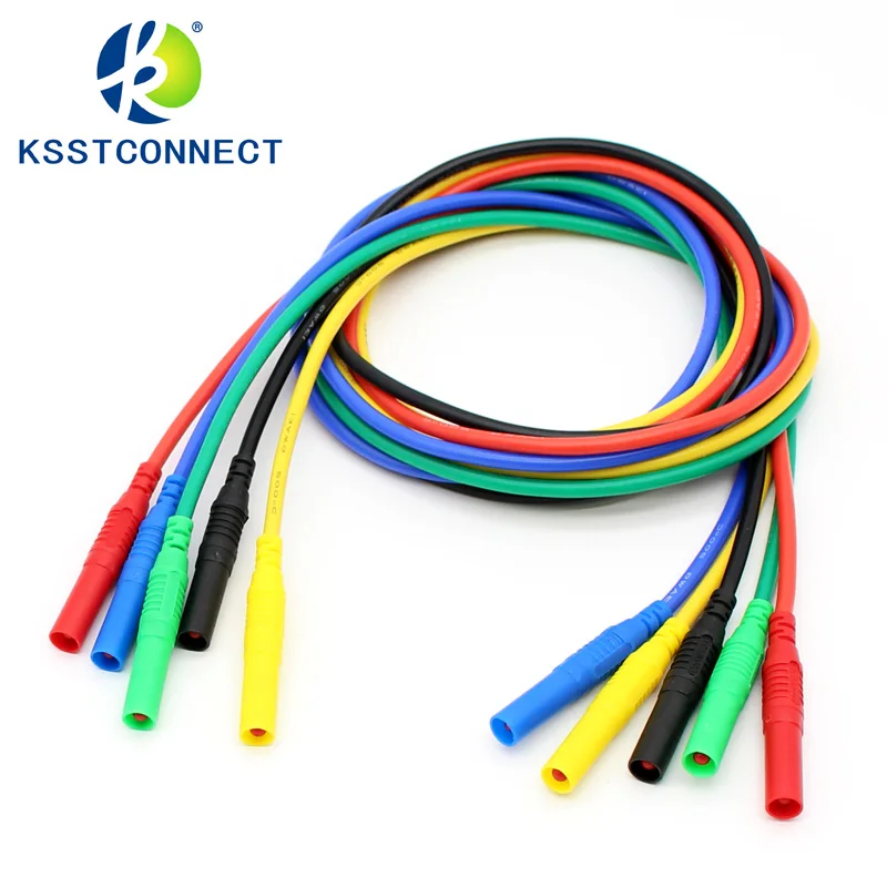 Tl320 High Quality 13awg Flexible Silicone Test Leads 4mm Straight Plug