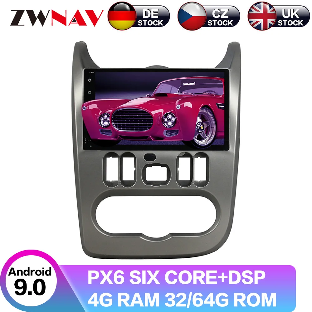 Android 9 с DSP для RENAULT DUSTER 2015 2016 полный сенсорный автомобильный Радио Видео Плеер