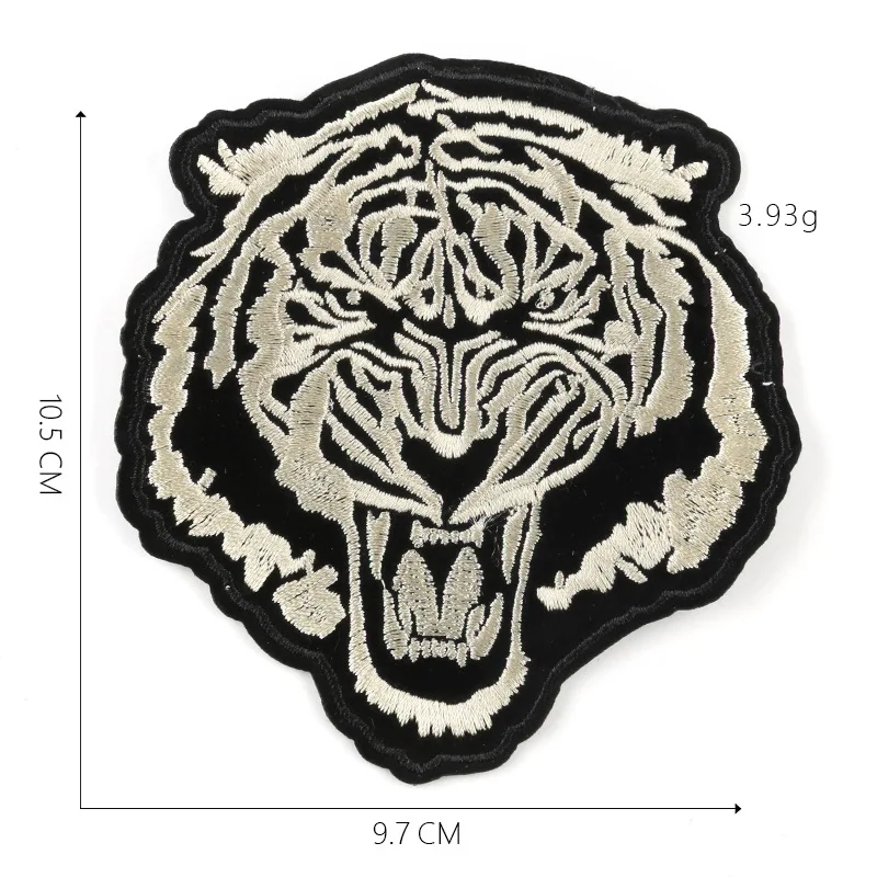 Ревущий Тигр железные нашивки для одежды наклейки полосы аппликации на одежду животные волк вышивка значки@ G - Цвет: 1-PCS-G-206