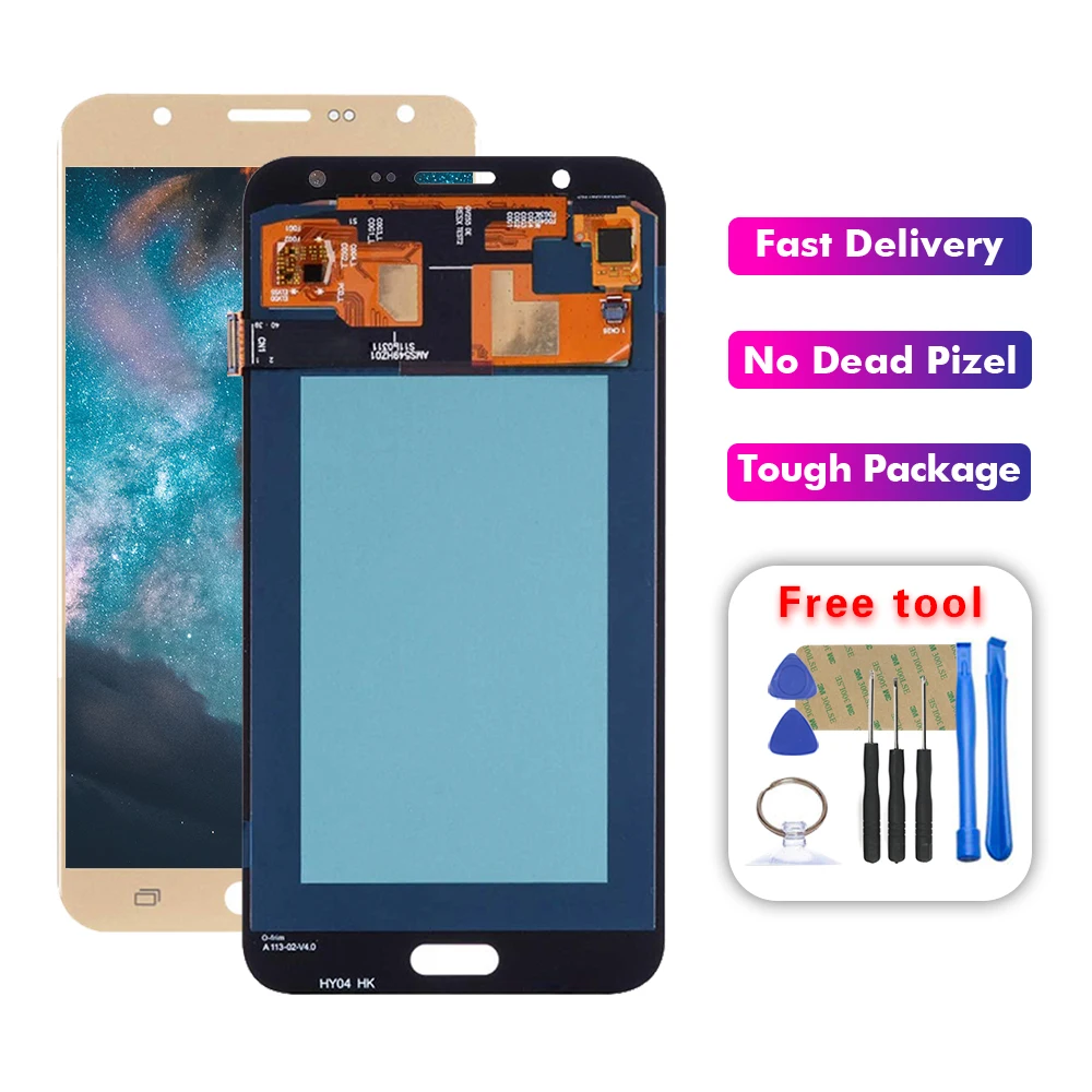 

AMOLED LCD For Samsung Galaxy j7 2017 Display J7 Pro 2016 J700 J700F LCD Display Touch Screen Assembly Replacement Free Tools