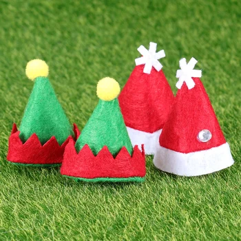 

26pcs Mini Santa Hat Lollipop Hat Decors Small Candy Decor DIY Sweet Package for Kids Children Christmas Party Supplies (No Loll