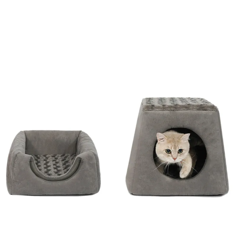  Collapsible Cat Cave Warm House Kennel Beds Pet Cats Sofa Mats Dogs for Small Kittens Home Window S