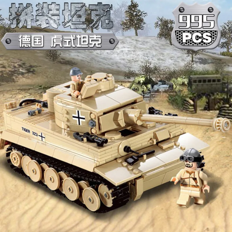 

KAZI 82011 Century Military Building Blocks Tiger-type Tank Children'S Educational Spell Assembly Building Blocks Toy Boy Model