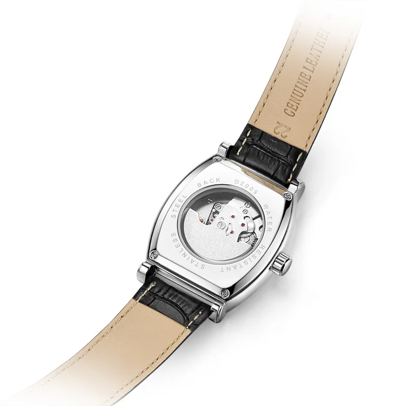 AOKULASIC для мужчин s Новая мода кожаный ремешок Малый 24 часа дисплей Tonneau Moonphase Tourbillon автоматические часы для мужчин спортивные часы