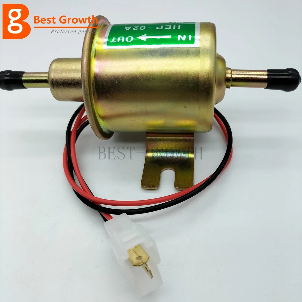  QEUhang Universal Pompe à Essence 12V HEP-02A électrique Heavy  Duty Fuel Pump Carburant pour Moteur Diesel Basse Pression