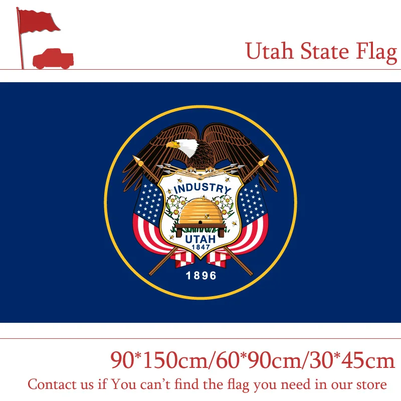 

Free shipping 3x5ft American Polyester Uta Banner Size 90*150cm 60*90cm Flag 30*45cm Car Flag