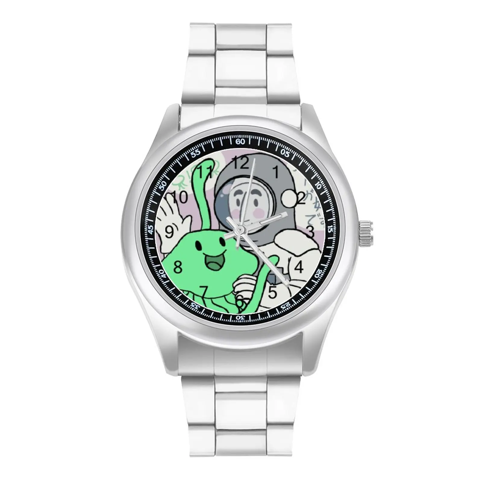 Alien Quartz Watch Design Retro Wrist Stainless Analog Office Boy Wristwatch | Наручные часы