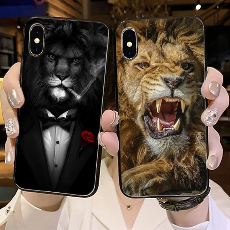 Чехол с изображением Льва короля животных для iphone 5 5s 5c se 6 6s 7 8 plus x xs xr 11 pro