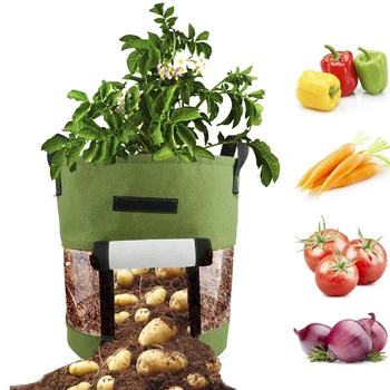 

Plant Growth Bag home garden Potato greenhouse Vegetable Planting Bag Moisturizing jardin Vertical Garden Grow Bag seedling Pot