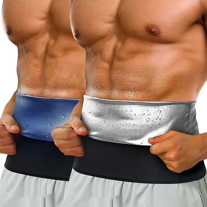 Neoprene-Free Men Sweat Body Shaper Waist Trainer Sauna Effect Slimming Belt Thermal Shapewear Corset Fitness Belly Cincher