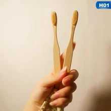 1 шт. Прямая поставка Экологичная натуральная бамбуковая древесная зубная щетка с мягкой щетиной деревянной ручкой для взрослых зубная щетка для путешествий