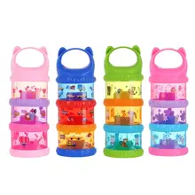 Цветная коробка для сухого молока независимая портативная трехслойная в клетку молочная пудра чехол Детские принадлежности