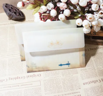 

Translucent hazy Chinese style retro sulfate paper envelope along the Dutch coast 10pcs/lot