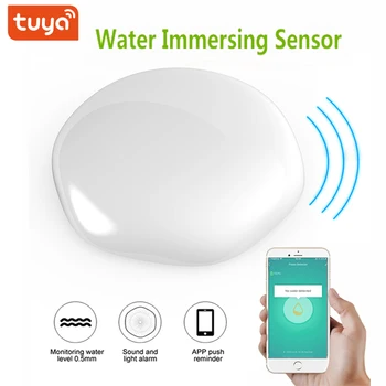 

Tuya Water Immersion Sensor Waterproof For Home Remote Alarm Security Soak Sensor Water Leak Detector With Alexa Smart Home