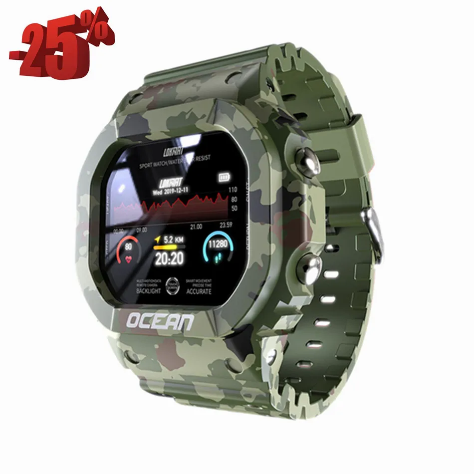 

Ocean Men Smart Watch Fitness Tracker Blood Pressure Heart Rate Monitor Message Push Clock Smartwatch Women For Android IOS