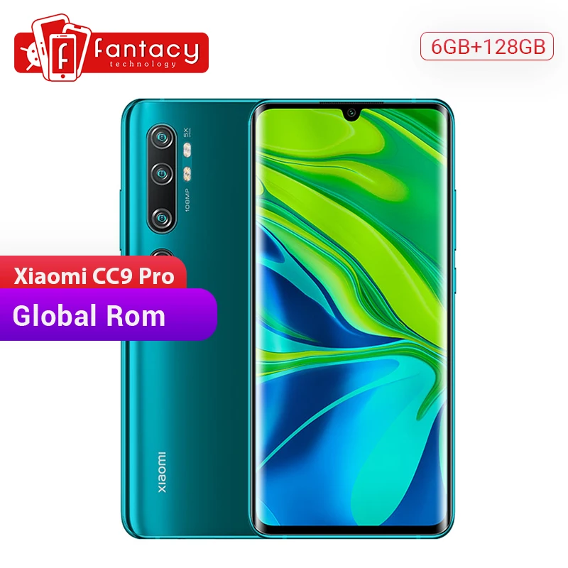 Смартфон Xiaomi Mi CC9 Pro 6 ГБ ОЗУ 128 Гб ПЗУ Snapdragon 730G 108MP Penta Cams 5260 мАч 47 '' AMOLED изогнутый