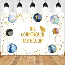 

Mocsicka Baby Shower Photography Background Planet Rocket Decoration Props Newborn Baby Portrait Photo Backdrop Studio