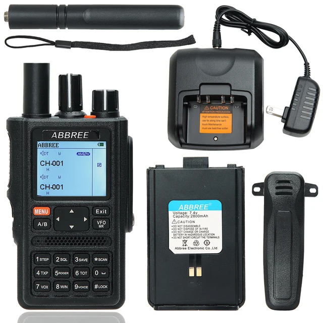 Abbree ar-f8 gps high power all bands(136-520mhz) frequency/ctcss detection 1.77 lcd 999ch walkie talkie 10km long range