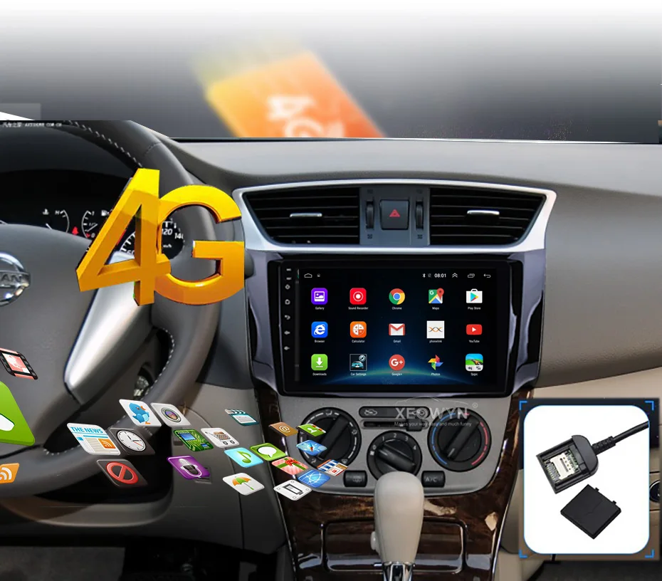 Excellent Android 8.0 radio Bluetooth GPS Navigation system For 2012-2016 NISSAN SYLPHY SWC AUX WIFI car multimedia player 1