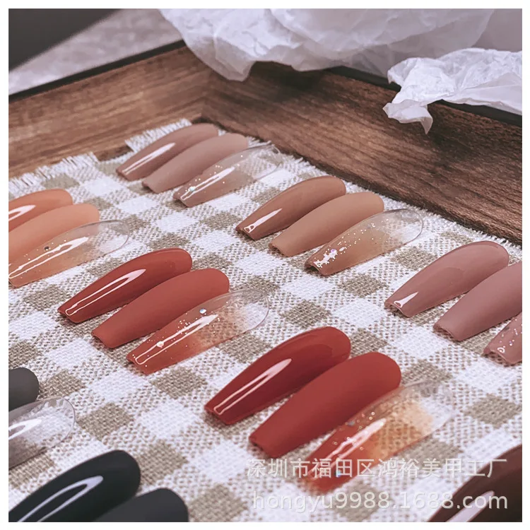 240PCS Nail Display Tips, Clear Fake Acrylic Nail Tips for Practice Foldable Flat-Back Pointed False Nail Art Display,Y7676-6778