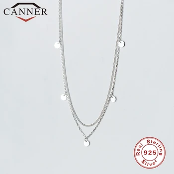 

CANNER Simple Chain Necklaces 925 Sterling Silver Star Pendant Chocker Necklace for Women Exquisite Fashion Jewelry Wholesale