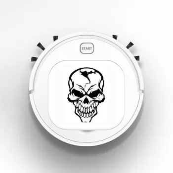 

Auto USB Sweeping 1800Pa Multifunction Smart Robot Vacuum Cleaner Dry Wet Floor Cleaner Horror Zombie Halloween Cracked Skull