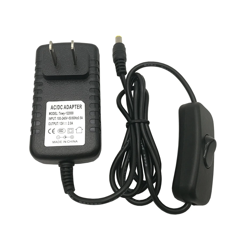 Новое поступление 12V 2A 100 ~ 240V AC 50/60Hz Входная розетка 2000mA источник питания водяной