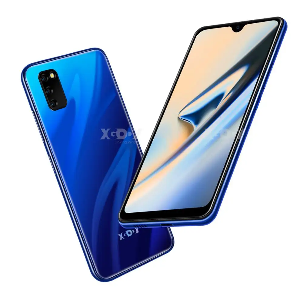 XGODY M30s 4G смартфон 6," 19:9 Android 9,0 3 ГБ ОЗУ 32 Гб ПЗУ четырехъядерный с двумя sim-картами gps Wi-Fi с функцией распознавания лица - Цвет: Blue