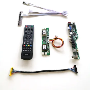 

For LM215WF2-SLB1 LM215WF3-SLA2 TV56 drive card board LVDS 4CCFL 30Pin LCD panel keyboard+Remote+Inverter HDMI VGA USB AV RF kit