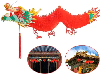 

Lvcky 3D Chinese New Year Dragon Garland Hanging Decoration, 4.92 Feet